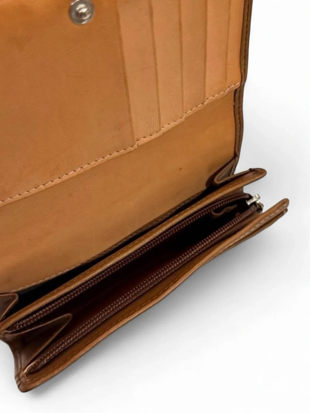 Coach Signature Canvas Wallet in Brown with Leather Trim